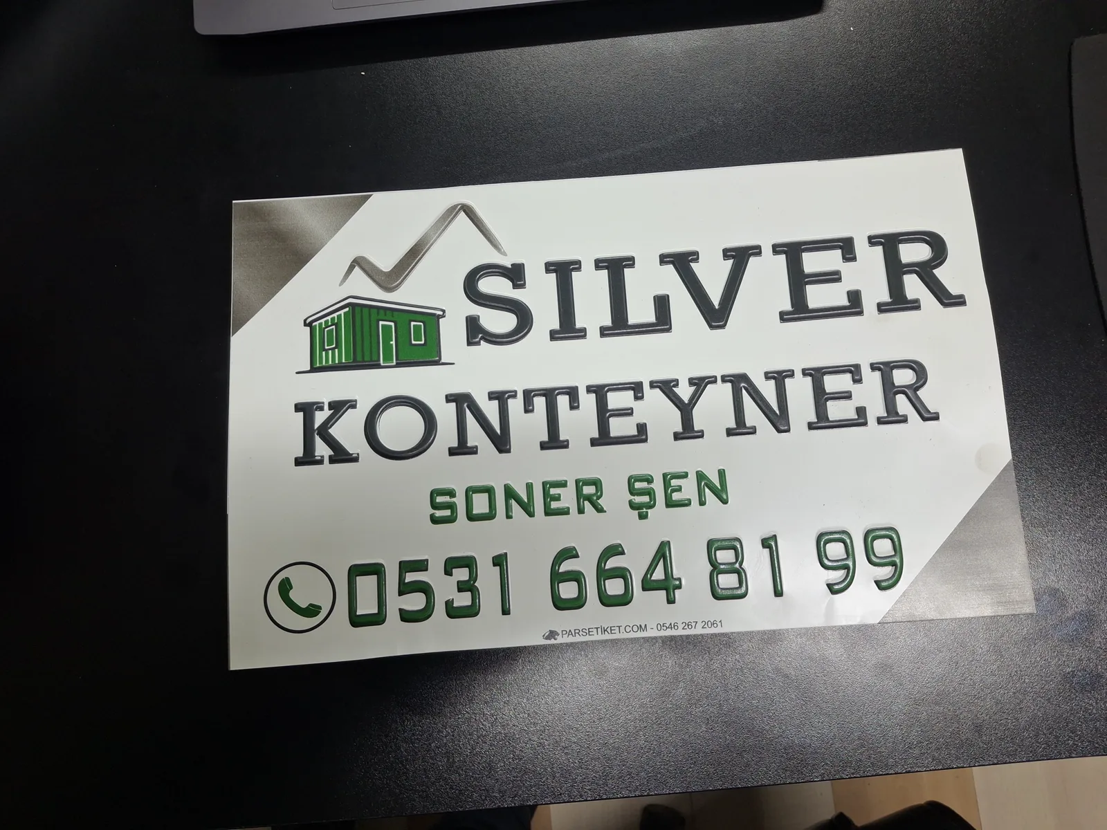 Silver Konteyner referans etiketi